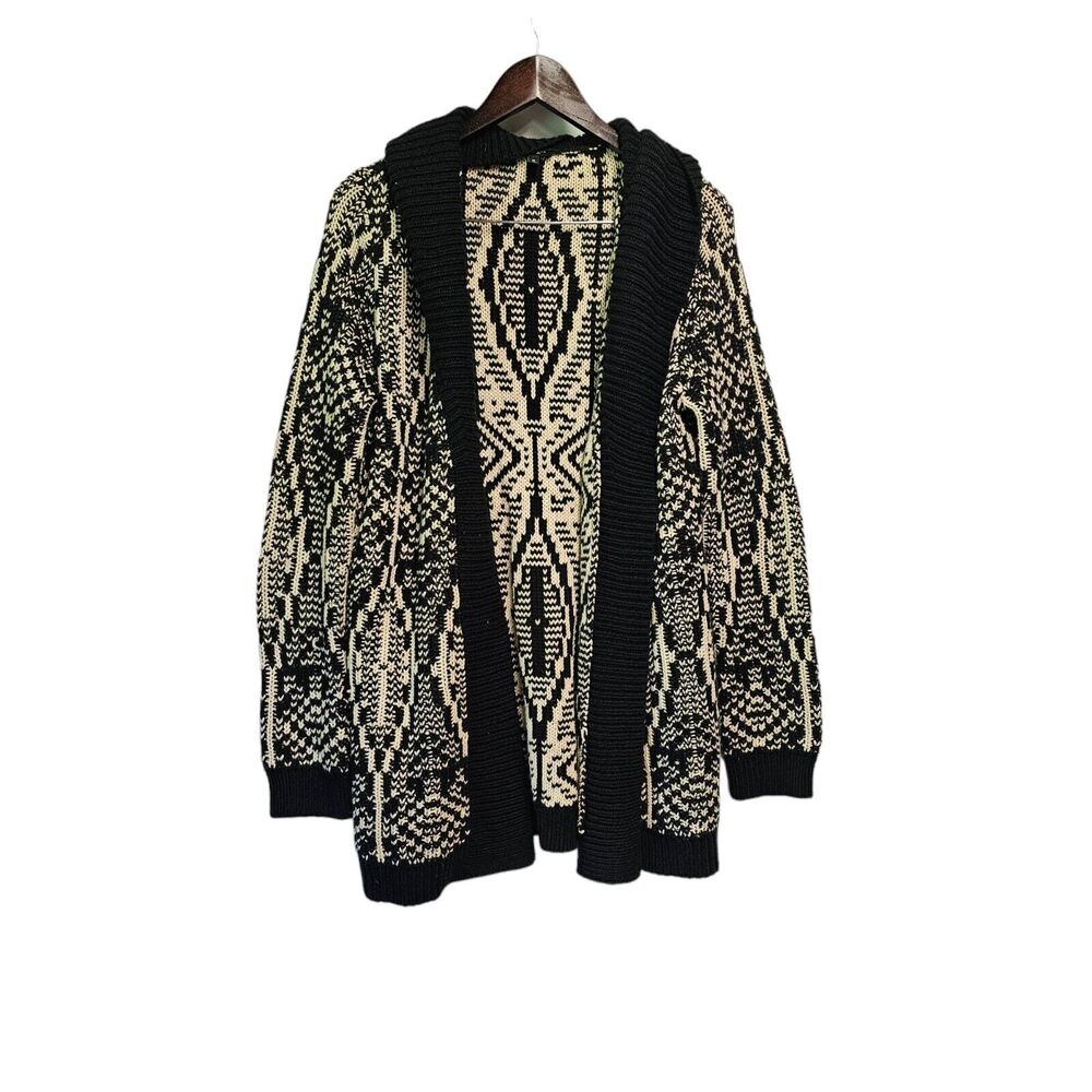 TALBOTS Southwestern Cardigan Aztec Sweater Wool Blend MEDIUM
